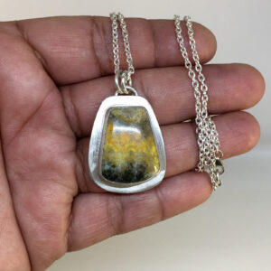 Bumblebee Jasper and Sterling Silver Necklace