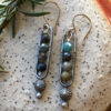 Chrysocolla and Silver Earrings