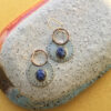 Tanzanite, Silver and Copper Earrings