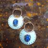 Tanzanite, Silver and Copper Earrings