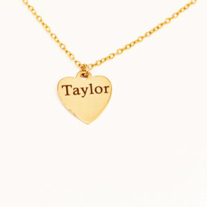 Custom Engraved Heart Necklace