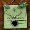Black Onyx Heart Necklace