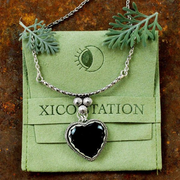 Black Onyx Heart Necklace