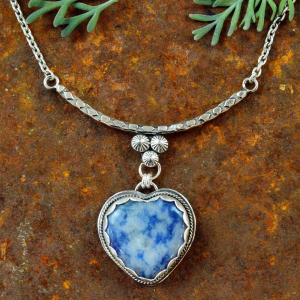 Blue Jasper Heart Necklace