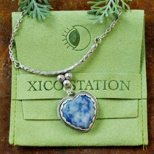 Blue Jasper Heart Necklace
