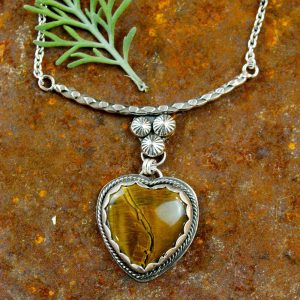 Tiger’s Eye Heart Necklace