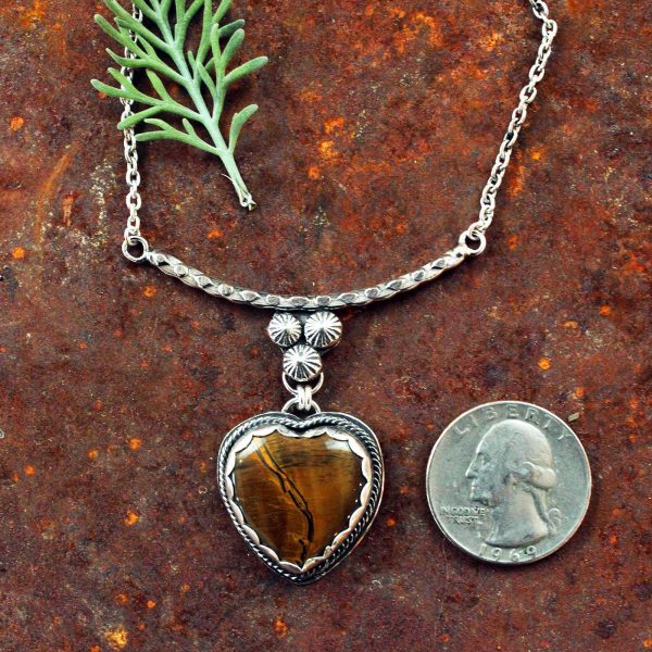 Tiger’s Eye Heart Necklace