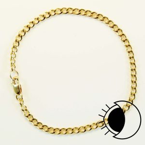 14K gold filled Cuban links chain bracelet.