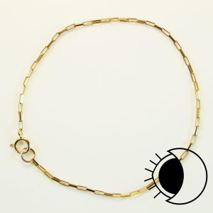 14K gold filled elongated Venetian chain bracelet.