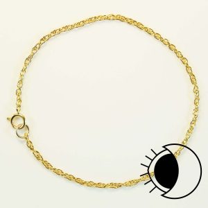 14K gold filled rope chain bracelet.